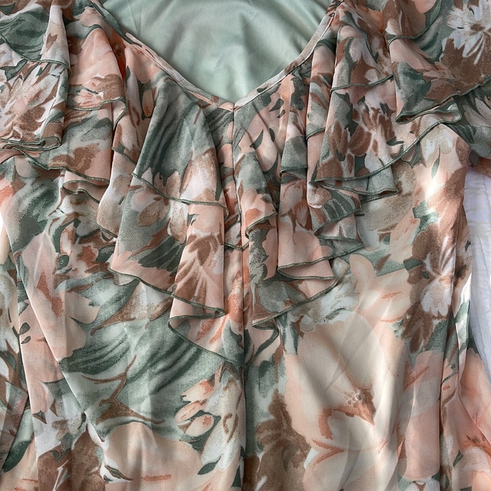 Mint Julep Ruffle Blouse - Picture 3 of 7